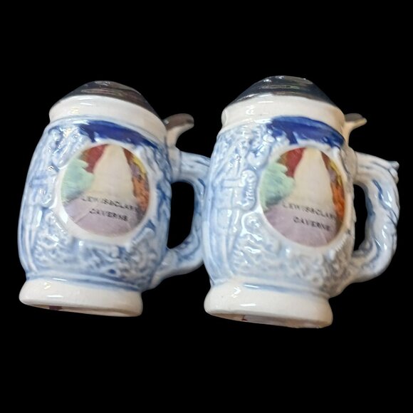 Vtg 50s Lewis & Clark Caverns S&P Shakers | Montana Souvenir Set | Made in Japan - Picture 5 of 13